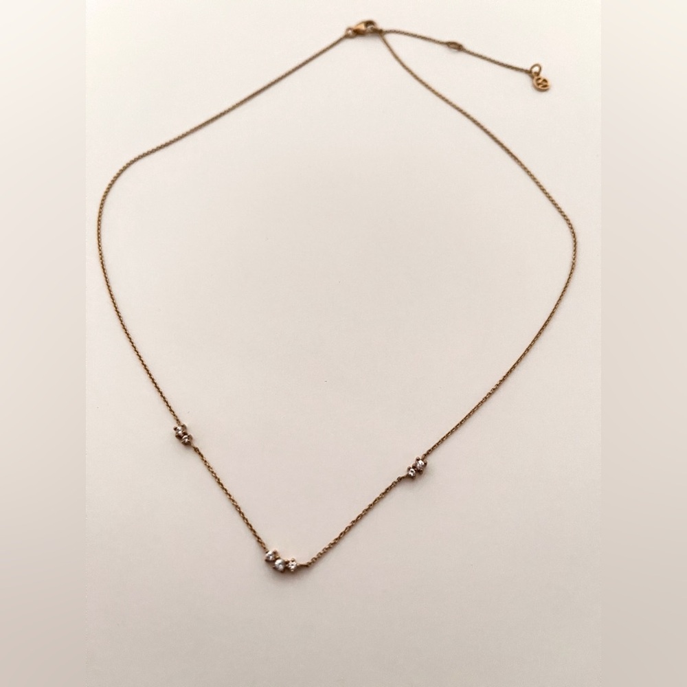 Mejuri Floating Sapphire Adjustable Necklace 18k Gold Vermeil